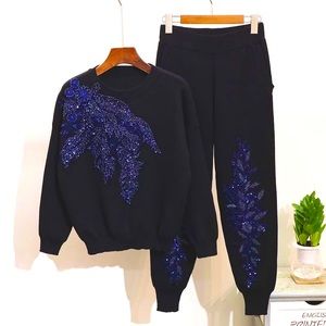Embellished jogger set